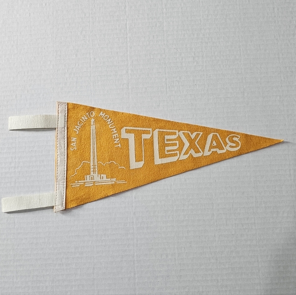 Vintage Other - Texas Revolution Pennant San Jacinto Monument Sam Houston Republic of Texas